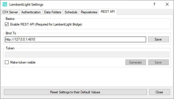 The API Settings