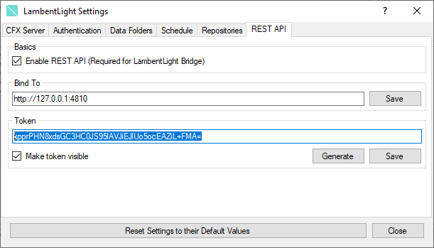 The API Settings